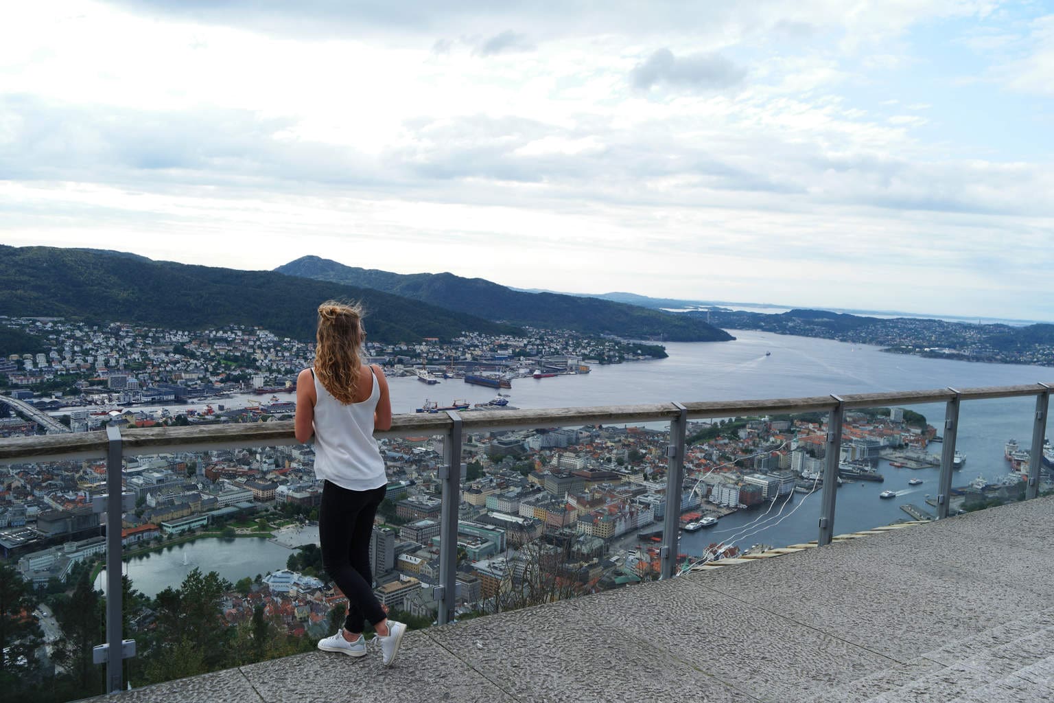 Uitzicht vanaf de Fløyen-berg